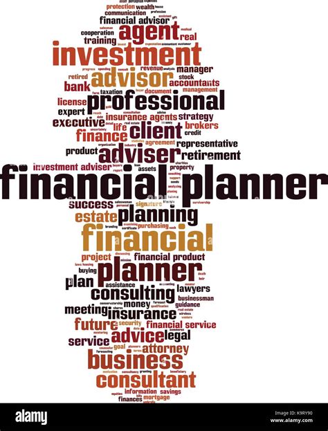Financial Planner Word Cloud Concept Vector Illustration Stock Vector