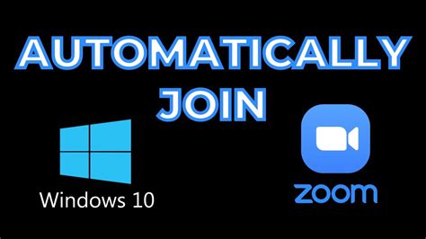 How To Automatically Join Zoom Meetings Windows 10 Youtube