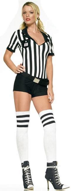 fancy dress striped referee costume referee girl romper outfit umpire uniform sexy