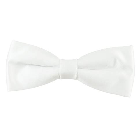 Plain White Narrow Mens Bow Tie From Ties Planet Uk