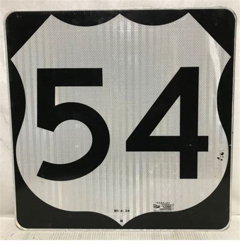 Missouri Route 54 Highway Original Street Sign Fiftiesstorenl