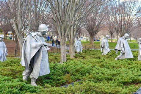 Korean War Veterans Memorial In Washington Dc Usa Editorial Image