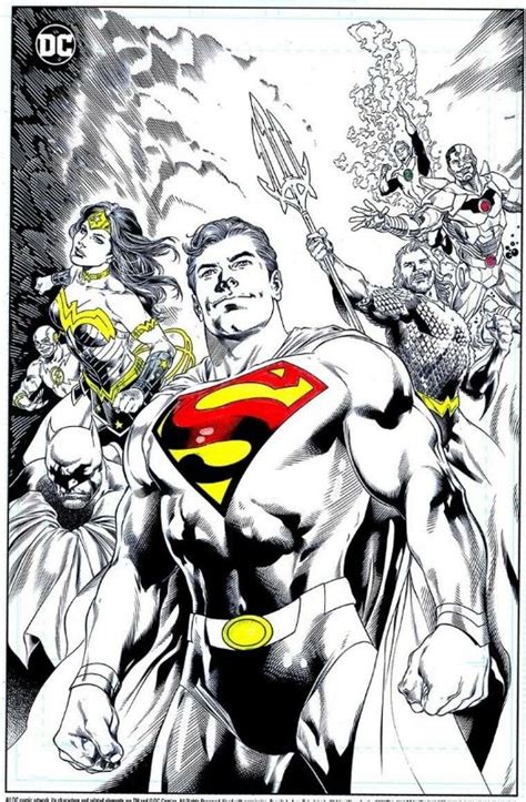 Superman Jla Justice League Original Art Signed Ivan Reis Comic Art