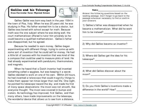 Free interactive exercises to practice online or download as pdf to print. Science Reading Comprehension Worksheets Middle School Pdf