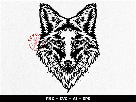 Fox Head Svg For Cutting File Silhouette Instant Download Etsy