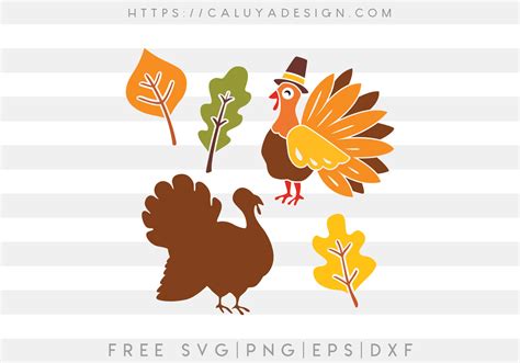 Free Thanksgiving Turkey SVG PNG EPS DXF By Caluya Design