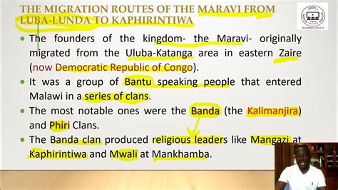 Maravi Kingdom History F2 Topic 2 Part 1 Yen Malawi Youtube