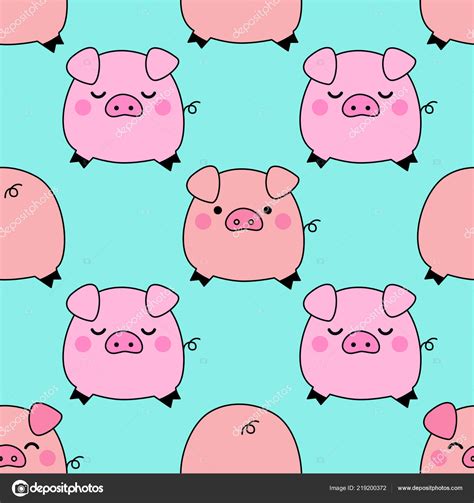Cute Pigs Seamless Pattern Background Stock Illustration By ©ishkrabal