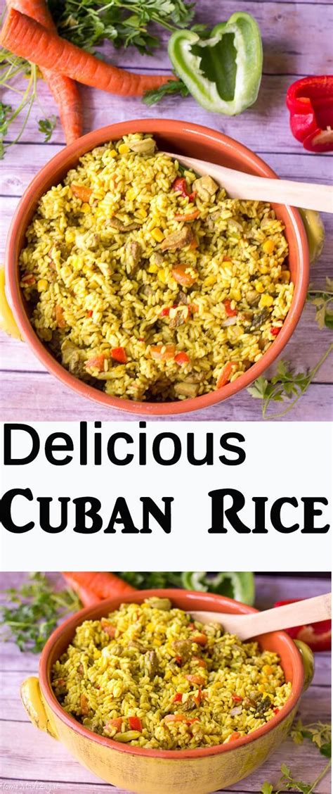 This is a kind of spanish rice that my domincan grandmother makes, using tumeric instead of saffron to give the rice its color, with peas, shallot/onion, and garlic. A popular Cuban rice dish, this flavorful one skillet ...
