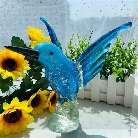 Art Glass Hummingbird Handmade Blown Glass Hummingbird Etsy