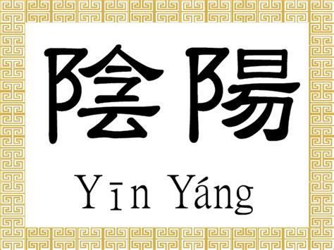 Chinese Characters Yin Yang 陰 陽