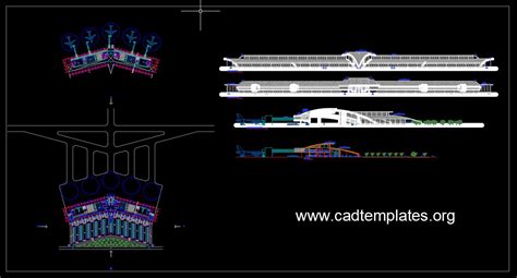 Airport Control Tower Layout Plan And Elevation Cad T