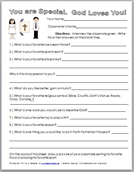 Printable First Communion Worksheets
