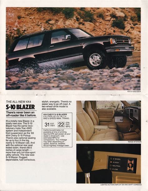 Gm 1983 Chevy Truck Sales Brochure