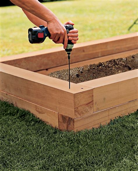 Check out this diy raised bed garden box created from ordinary 2x4's and 2x6's. How to Build A Raised Planting Bed | Raised garden bed ...