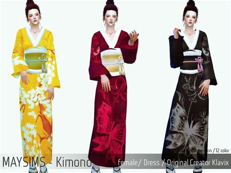 Kimono For Ts4 Sims 4 Mm Cc Sims 4 Cc Packs Sims Stories Birthday