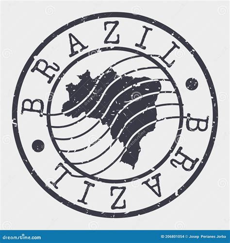 Brazil Stamp Postal Map Silhouette Seal Passport Round Design Vector Icon Design Retro