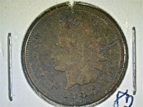 1887 indian head cents penny lot of 19. 1887 P Indian Head Cent - for sale, buy now online - Item ...