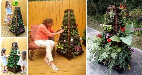 Earth Tower Vertical Garden You Can Plant Veggies Herbs Flowers And