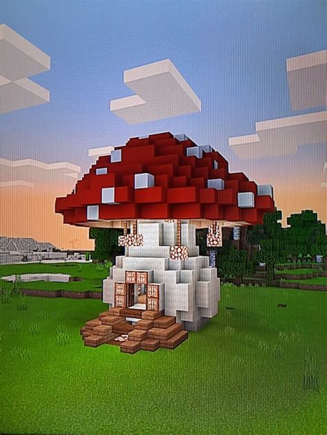 Mushroom House Minecraft Cool Minecraft Creations Minecraft Crafts Minecraft Creations