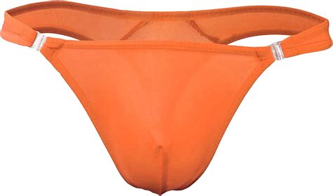 Buy Mens Ice Silk Thongs Underwear Bulge Pouch Bikini Boxer Briefs G String See Through Sexy Low