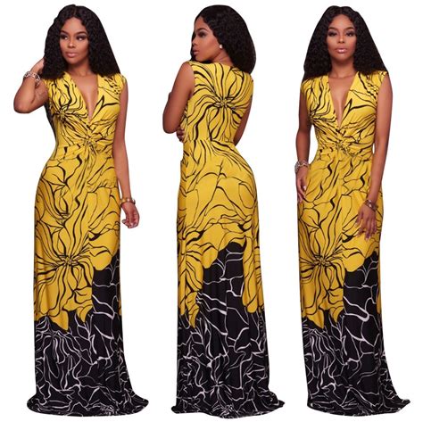2018 Elegent Fashion Style African Women Plus Size Long Dress L 3xl In Africa Clothing From