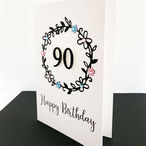 90th Birthday Card 90th Birthday Card For Women Female Etsy