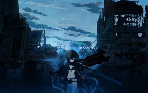 Black Rock Shooter Anime Girls Anime Strength Black