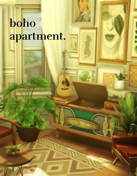 Boho Apartment Living Room Sims 4 Sims 4 Cc Furniture Living Rooms