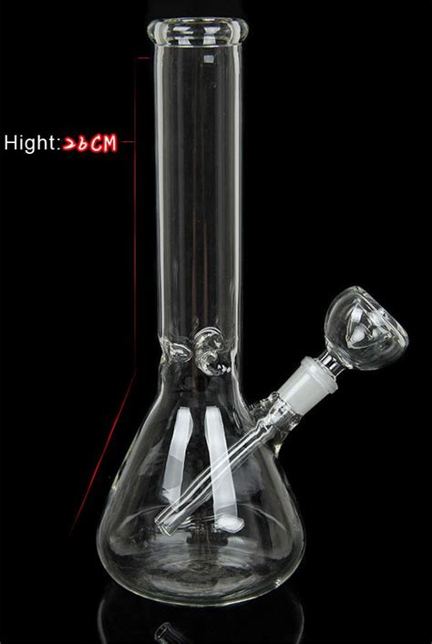 2018 Cheap 26cm Hight Water Pipe Bongs Glass Pipes Glass Bubbler Glass