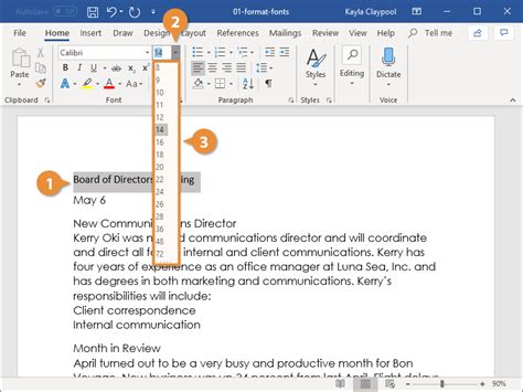 Formatting Text In Word Customguide