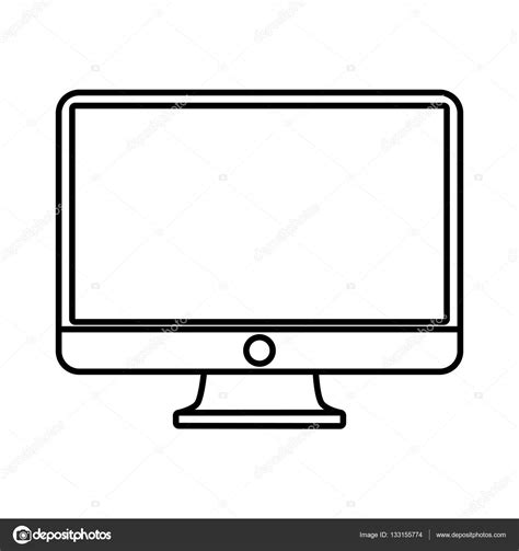 Computer Screen Monitor Technology Outline — Stock Vector © Djv 133155774