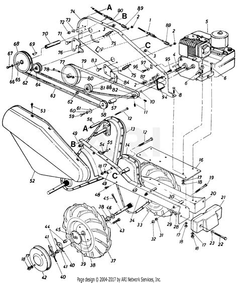 Mtd 218 403 190 Roto Boss 530 1988 Parts Diagram For Drive Assembly