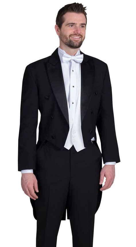 Black Peak Lapel Tail Coat Grey Suit Wedding Wedding Suits Groomsmen