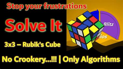 How To Solve A 3x3 Rubiks Cube No Crookery Only Algorithms