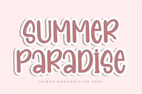 Summer Paradise Font By Inermedia Studio · Creative Fabrica