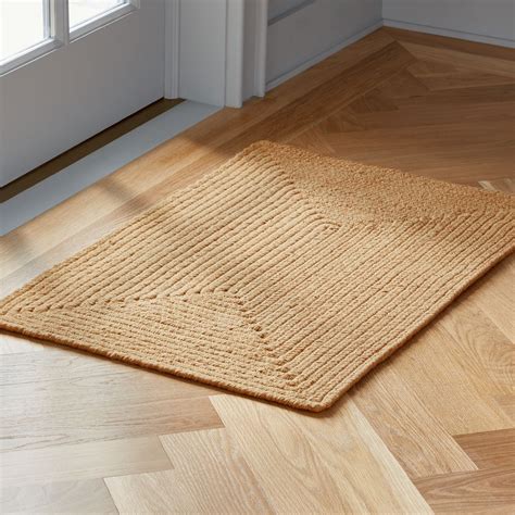 Handmade Jute Doormat For Entrance Handwoven Anti Slip Rug Natural Fibre Half Circle Welcome