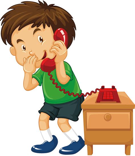 Telephone Call Stock Photography Clip Art Vector Call The Little Boy