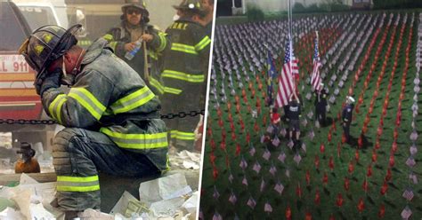 New York Firefighters Set Up 3000 Flag Tribute To Honor 911 22w