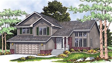 Front tires stuck in snow, rear tires on pavement, open diff transfers all power to the tires in the snow, viscous powers both. Traditional Style House Plan - 3 Beds 2.5 Baths 1732 Sq/Ft Plan #70-181 | Split level house ...