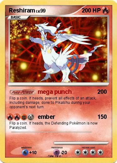 Pok Mon Reshiram Mega Punch My Pokemon Card