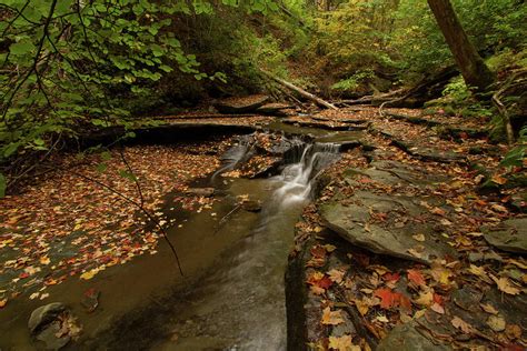 Waterfall In Autumn Photograph By Daniel Dangler Fine Art America