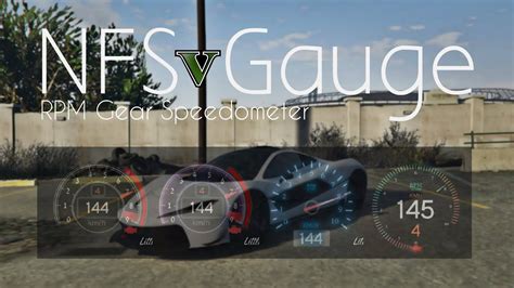 Gta V Pc Nfs Gauge Rpm Gear Speedometer Script Mod Youtube