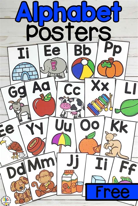 Printable Alphabet Posters Letter Knowledge Resource