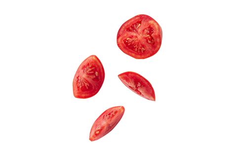 Slices Of Tomatoes Isolated On A Transparent Background Png