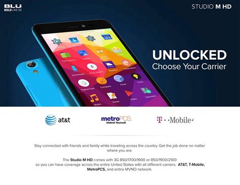 Wholesale Brand New Blu Studio M Hd S110u 4g Blue Gsm Unlocked Cell Phones