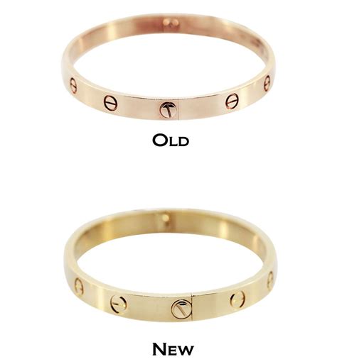 We Compared One Of Our Older Style Rose Gold Love Bangles To A New