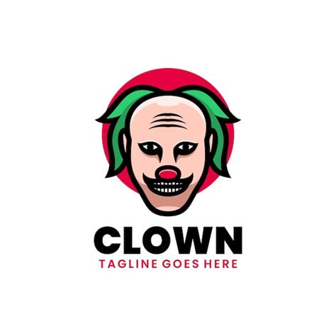 clown illustration maskottchen cartoon logo design kostenlose vektor