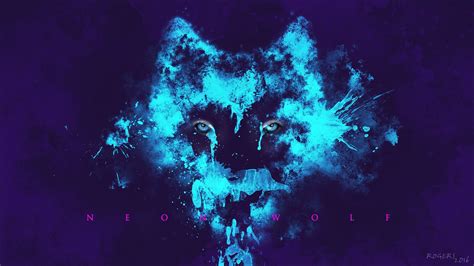Cool Neon Wolves Wallpapers On Wallpaperdog