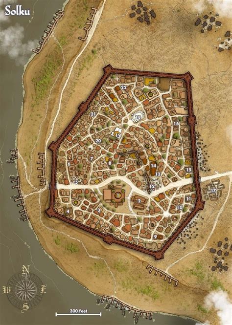 Map Of The City Of Solku Pathfinder Golarion Fantasy City Map Fantasy World Map Fantasy